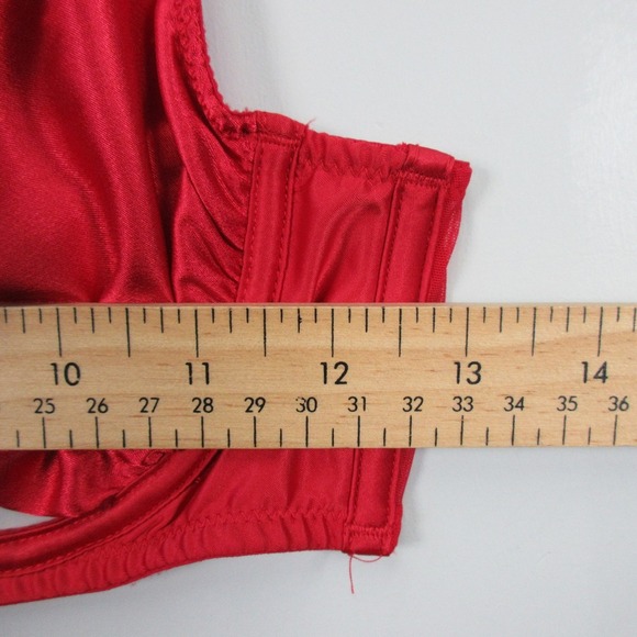 Victoria's Secret Balconette Bra Bow M Red Satin Underwired Lingerie Sexy 76 - Picture 11 of 12
